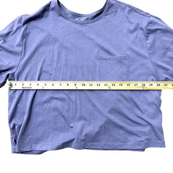 Johnny‎ Was Calme NWT Boxy Pocket Tee Cotton Lavender Purple Medium - Picture 7 of 9